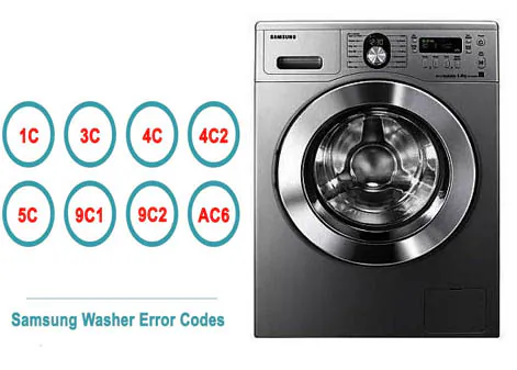 ارور ماشین لباسشویی سامسونگ
