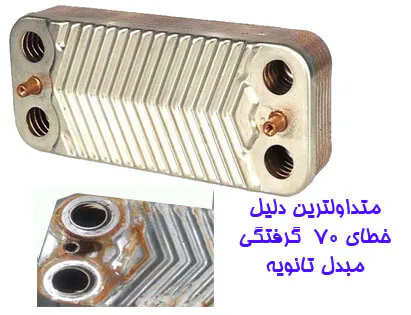علت ارور 70 در پکیج ایران رادیاتور